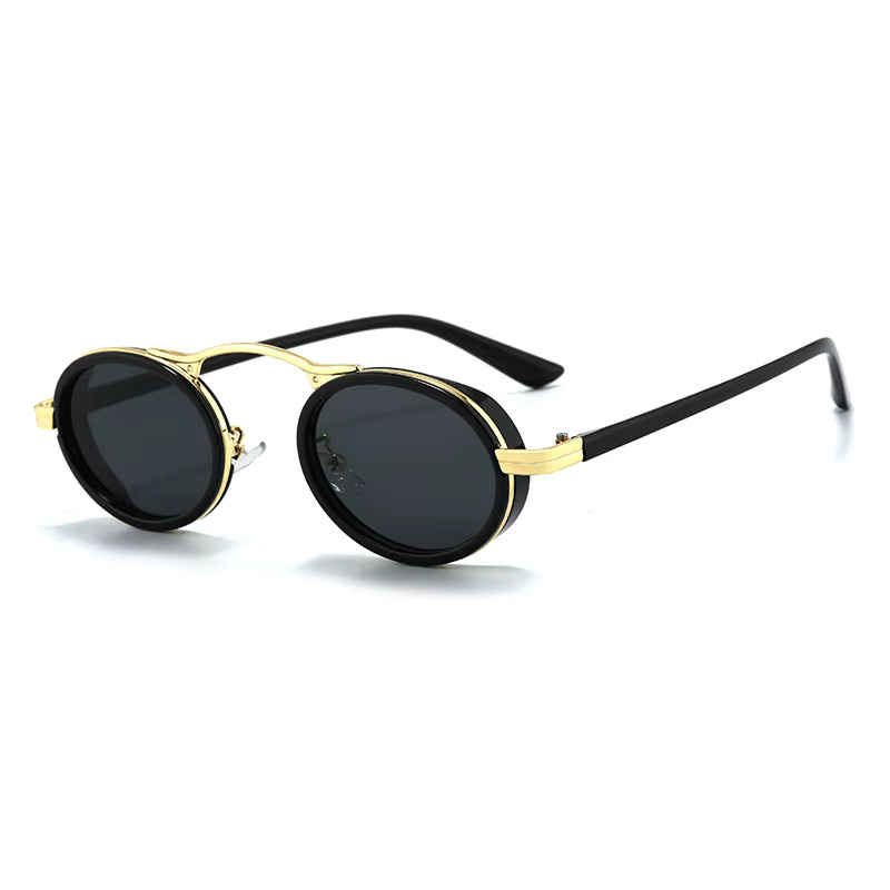 Julyrays Sonnenbrille, oval, Metall, Vollrand, Unisex, braun - Bild 3