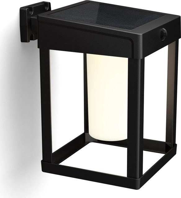 Philips Camill Solar-Außenwandleuchte mit Bewegungsmelder, LED, Warmweiß, Schwarz, Eckig - Bild 1