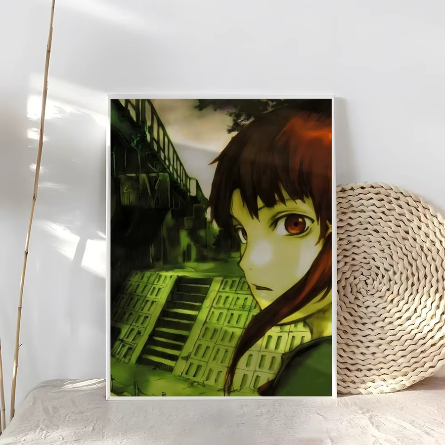 Serielle Experimente L-Lain Poster Abstrakte Wandkunst in Schwarz und Mehrfarbig, Rechteckiges Wandbild aus Papier für dein Wohnzimmer oder Schlafzimmer - Bild 6