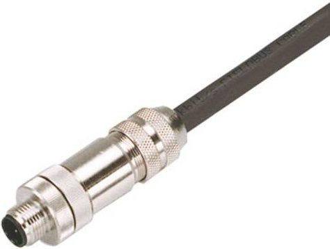 Weidmüller Sensor-Aktor-Datensteckverbinder M12 Stecker gerade, schwarz, Polzahl: 5, Länge: 10,0 cm - Bild 1