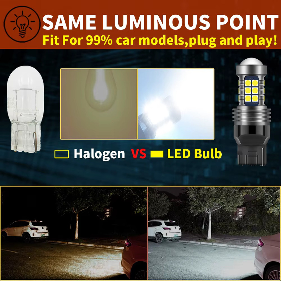 Neallor LED Canbus Rückfahrlicht und Tagfahrlicht Set, 2 Stück, T20 W21W WY21W 7440 7440NA 7505, 12V 21W, W3x16d - Bild 3