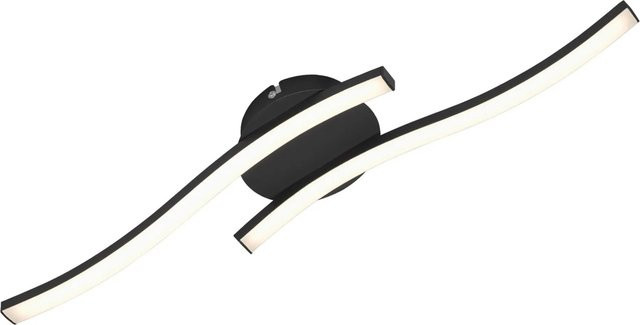 Brilo LED-Deckenleuchte in Schwarz mit warmweißem Licht, B/T/H: 55 x 12 x 8 cm - Bild 1