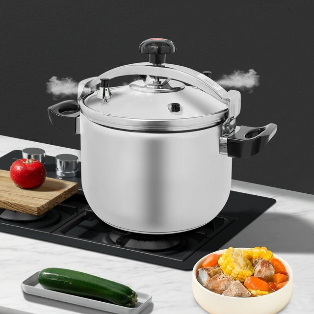 Bymaocar Edelstahl-Schnellkochtopf in Silber mit 26 l Kapazität für Suppen und Fleisch - Bild 1