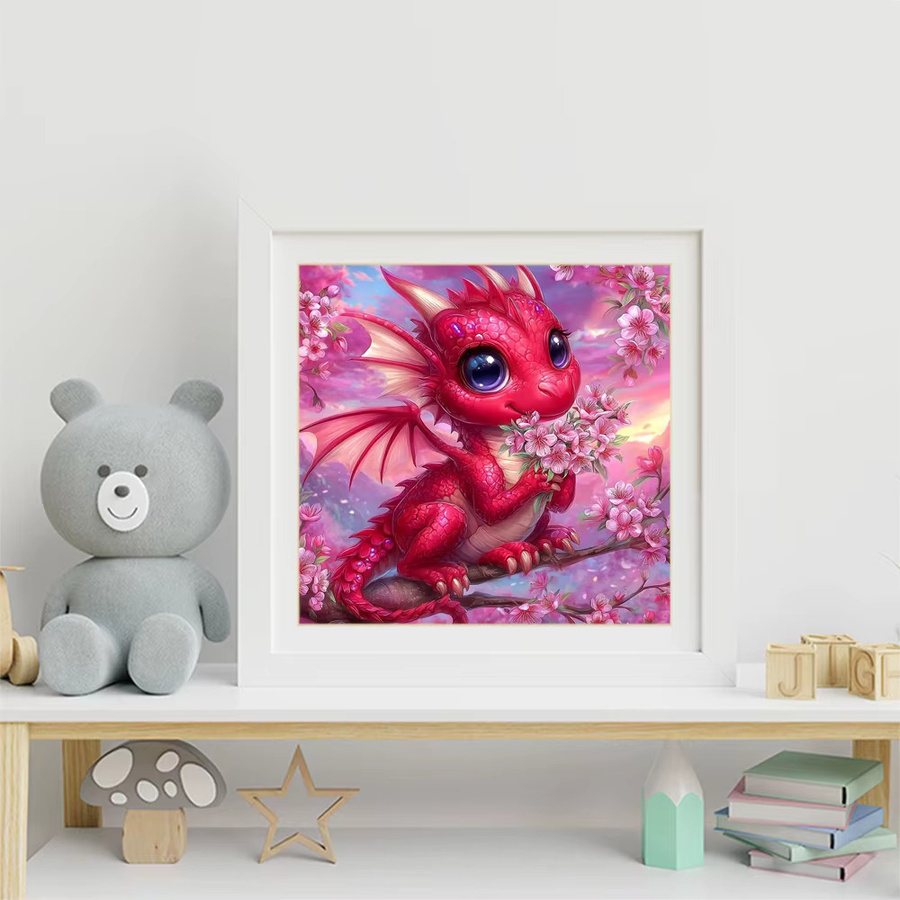 EverShine Diamantmalerei Katze mit Kirschblüten als Vollbohr-Stickerei Mosaik in Multicolour, B/T/H: 20 x 20 x 20 cm - Bild 2