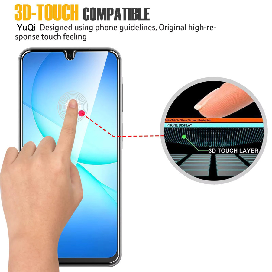 Samsung Displayschutzfolie aus gehärtetem Glas für Galaxy A17 4G 5G, transparent, HD 9H, kratzfest - Bild 3