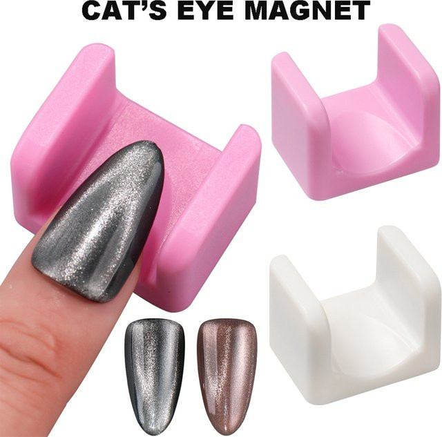 Full Beauty Cat Eye Magnet Nagelwerkzeug, Weiß Rosa - Bild 1