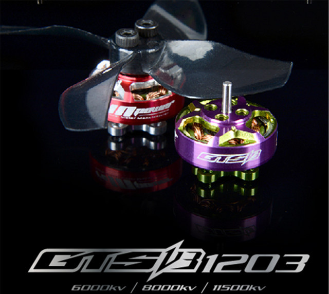 RCinpower GTS V3 1203 FPV Motor, 4 Stück, Farbe: Rot, 6000KV / 8000KV / 11500KV - Bild 1