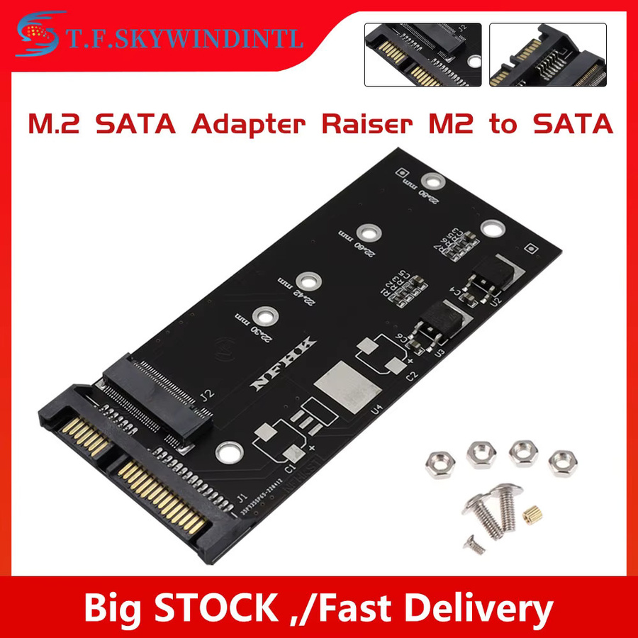 T.F.SKYWINDINTL M.2 NGFF auf SATA3 Festplatten-Adapterkarte, SSD-Adapter für 2,5 Zoll SATA, Schwarz - Bild 5