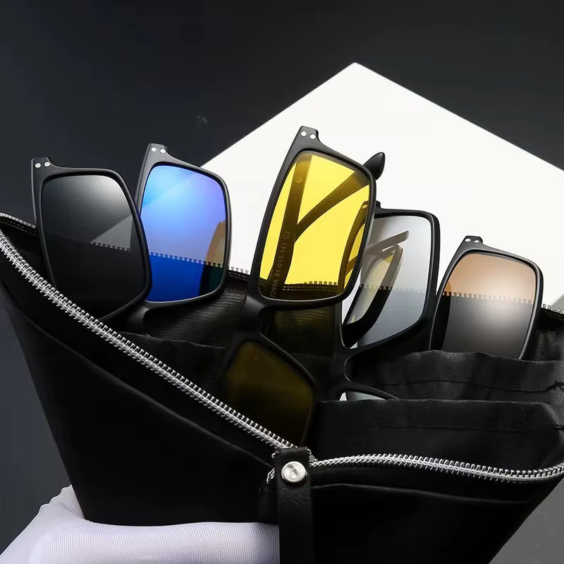 NINJONA Sonnenbrille, quadratisch, Vollrand, Unisex, schwarz, polarisiert - Bild 2