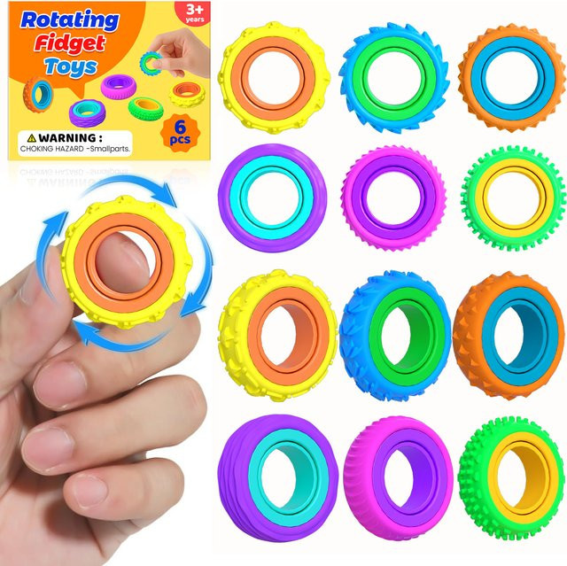 Schylling Fidget Toys Sensorikring, Silikon, Multicolour - Bild 1