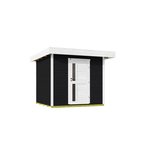 WEKA Holz-Gartenhaus Designhaus 172 mit Flachdach in Anthrazit Grau, B/T: 275 x 310 cm - Bild 3