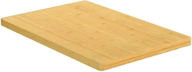 vidaXL Tischplatte aus Bambus, beige, lackiert, B: 100 cm, T: 60 cm, H: 2,5 cm - Bild 1