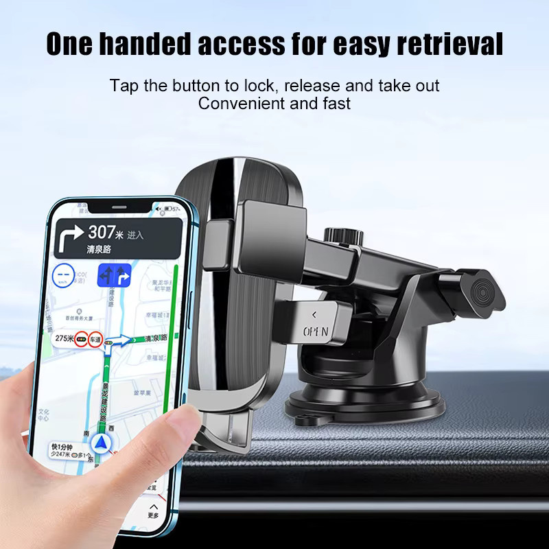 Keai Sauger Autotelefonhalterung in Schwarz für iPhone, Samsung und Xiaomi mit verstellbarem GPS Mount - Bild 3
