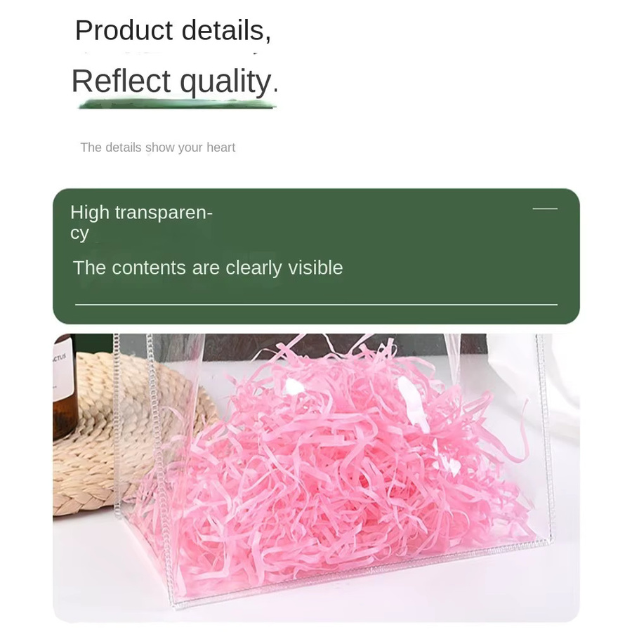 Transparente PVC-Einkaufstasche mit großer Kapazität und wasserdichter Aufbewahrungsmöglichkeit in Transparent - Bild 3