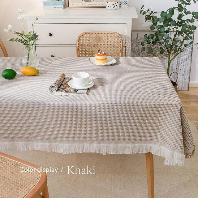 Super Six Tischdecke aus Baumwollleinen in Beige, quadratisch, B/B/H: 90 x 90 x 0 cm - Bild 1