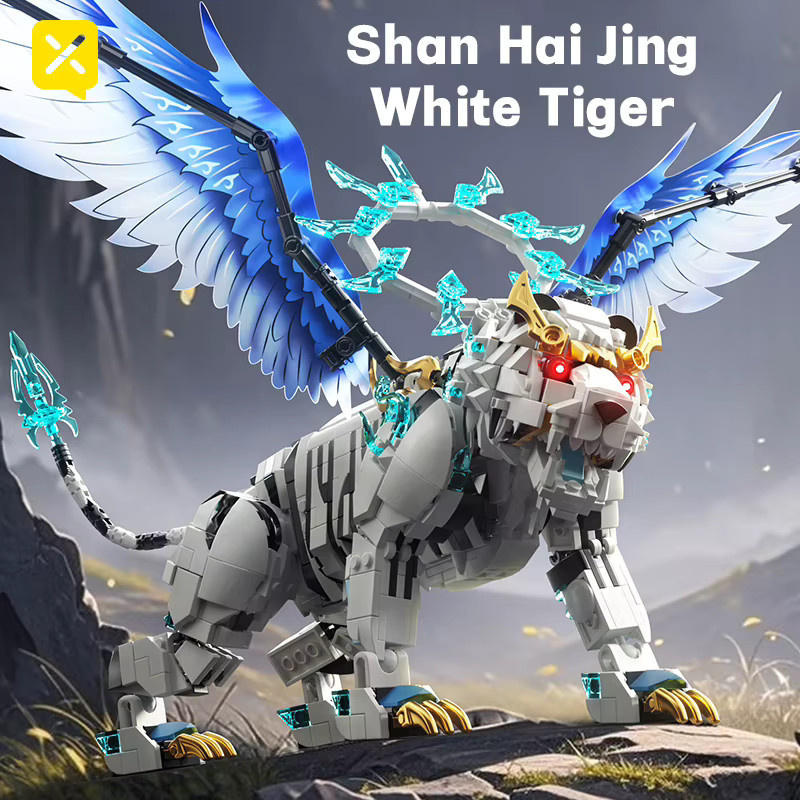 TOYLINX Mecha-Bausteine weißer Tiger, Lernspielzeug, 1172 Teile - Bild 3