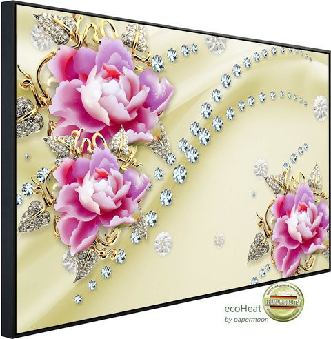 papermoon EcoHeat Infrarotheizung mit Blumenmuster in Bunt, Matt-Effekt, mit App-Steuerung und WLAN - Bild 1