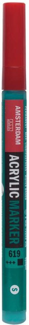 AMSTERDAM Acrylic Marker Permanent Dunkelgrün 1-2mm - Bild 1