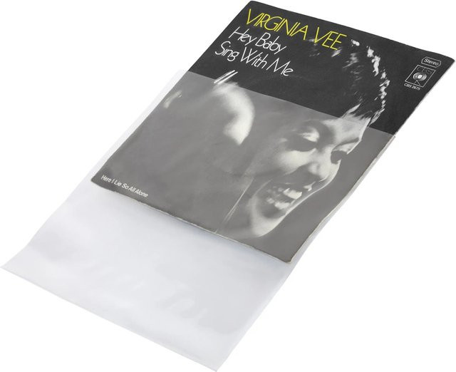 Dynavox Schallplattenhüllen Singlehüllen, transparent, 50 Stück - Bild 1