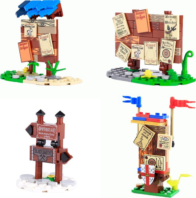 BRICKPANDA MOC Baustein Set Billboard Pinnwand Street View Zubehör in Mehrfarbig - Bild 1