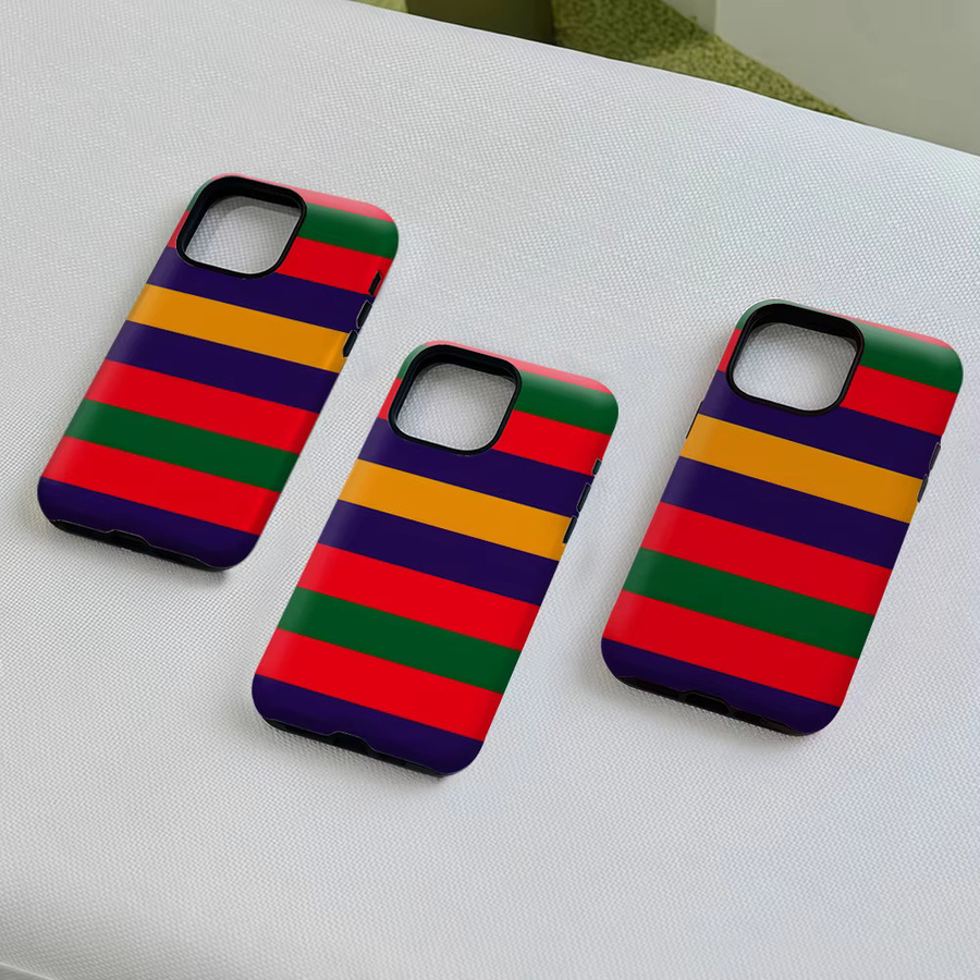 Aurea Case Matte Bumper MagSafe kompatible iPhone Hülle mit Regenbogenstreifen in Multicolour - Bild 5