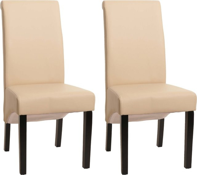 MCW Esszimmerstuhl Cesena 2er-Set aus Leder in Beige - Bild 1