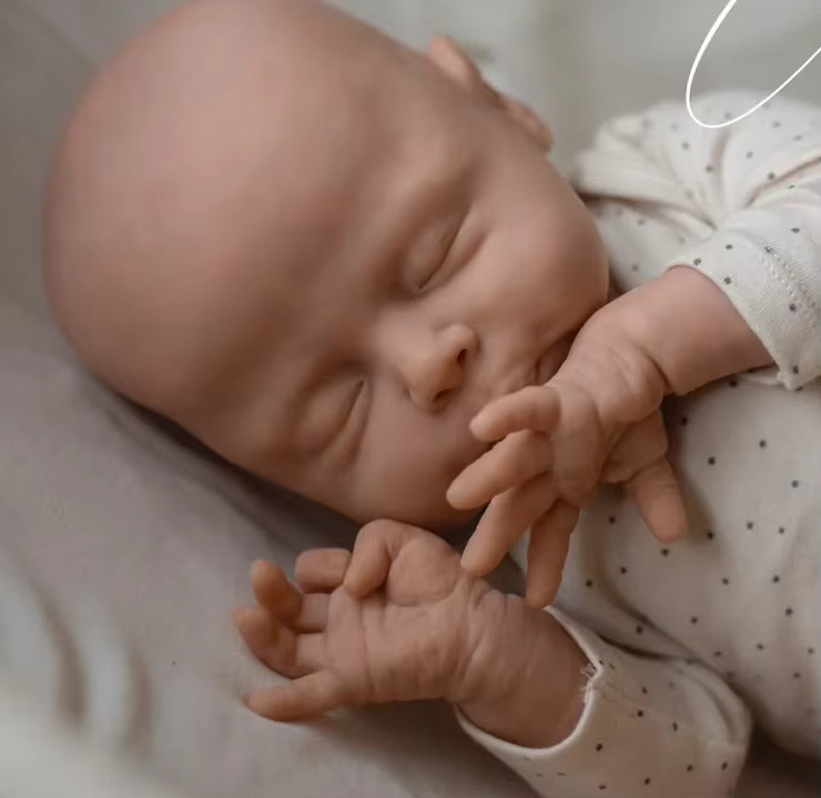 NPK Christopher Reborn-Puppen-Set, unbemalt, mit Stoffkörper - Bild 1