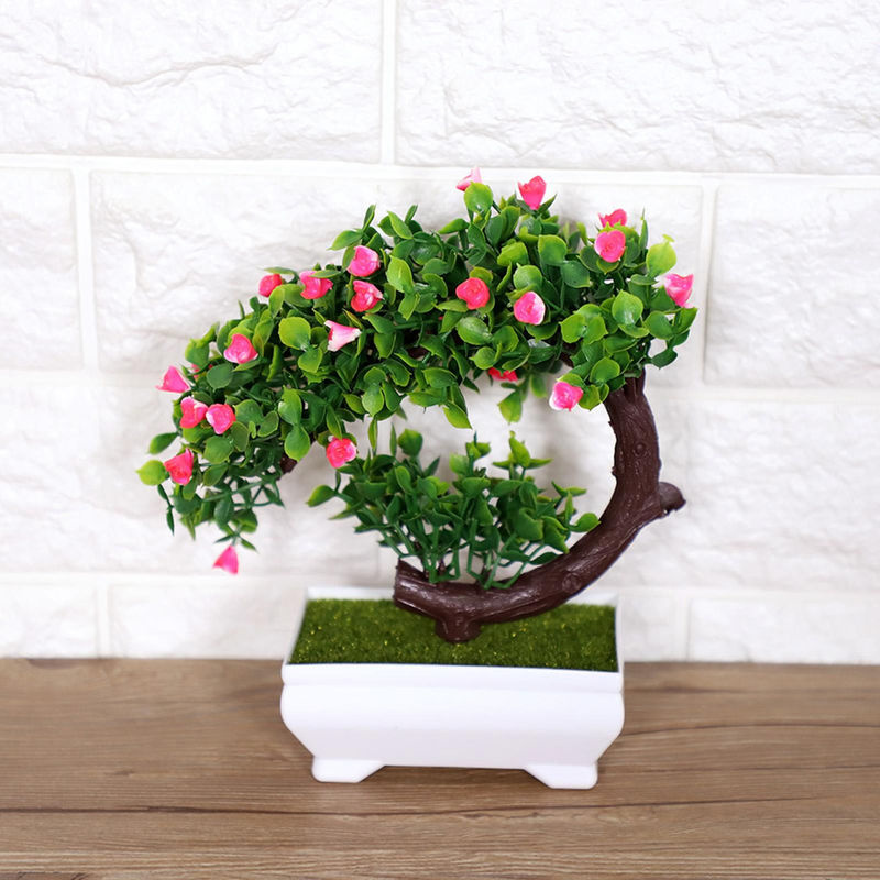 Künstlicher Bonsai von TOMTOP JMS als Topfpflanze zur Dekoration für dein Zuhause oder Büro in Mehrfarbig (Lila, Gelb, Rosa, Grün) - Bild 5
