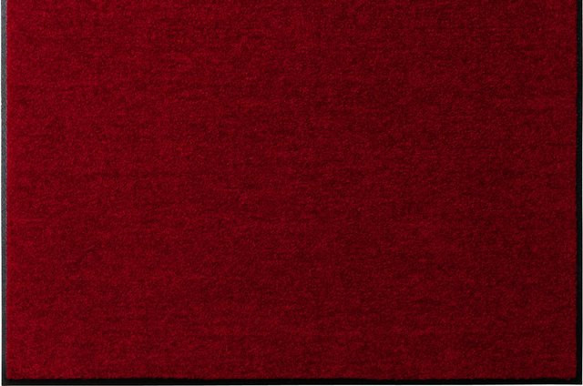 Rutschhemmende Salonloewe Fußmatte in Rot, quadratisch aus Polyamid und Gummi - Bild 1
