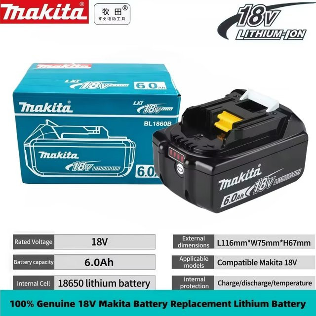 Makita Li-Ion Akku 18V 6,0Ah in Schwarz für Elektrowerkzeuge - Bild 1