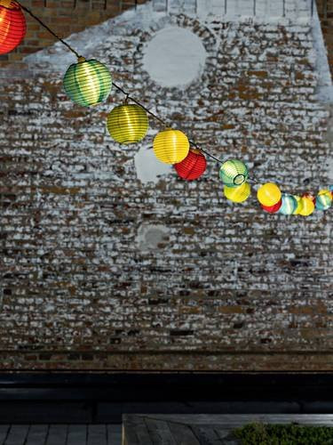 Konstsmide LED-Lichterkette mit 20 bunten Kugellampions für außen, Netzbetrieb, Multicolor - Bild 1