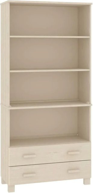 vidaXL Highboard HAMAR aus Massivholz Kiefer in Honigbraun mit Regalen und Schubladen, H x B x T: 180 x 85 x 35 cm - Bild 1