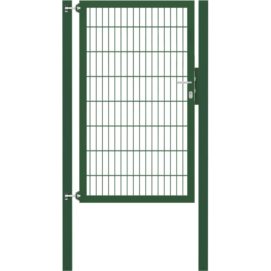 Einzeltor Flexo Plus in Grün mit Pfosten aus Stahl, Breite: 100 cm, Höhe: 160 cm, Pfosten B/T: 80 x 80 cm - Bild 2