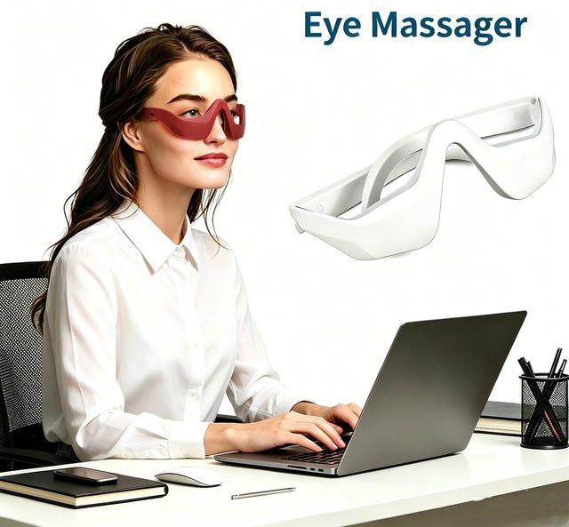 foreverlily Elektrisches 3D Augenmassagegerät mit LED-Licht, Unisex - Bild 1