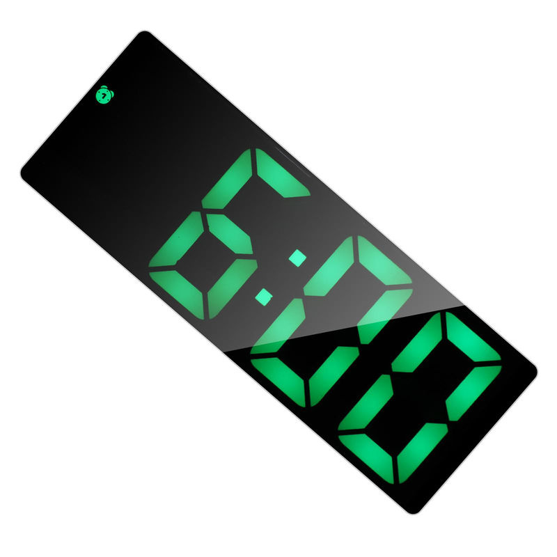 Digitaler LED-Spiegelwecker von GoolRC in Schwarz mit minimalistischem Design - Bild 4