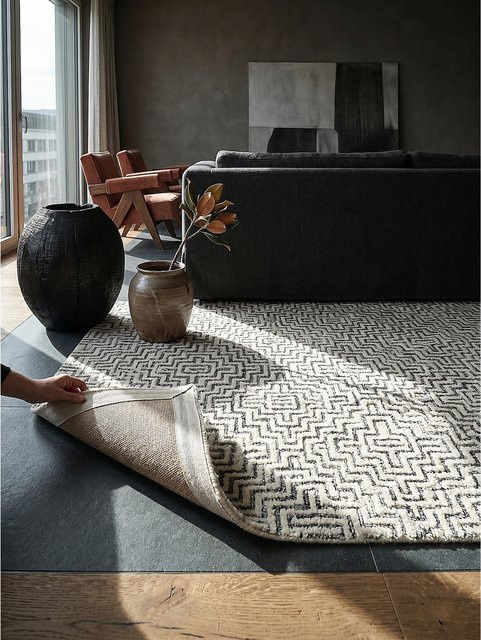 Geometrischer Teppich Kadima Design in Grau, B/T: 160 x 230 cm - Bild 1