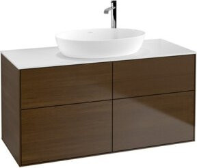 V&B Waschtischunterschrank Finion in Walnuss Veneer, Breite: 120 cm, Tiefe: 50,1 cm - Bild 1