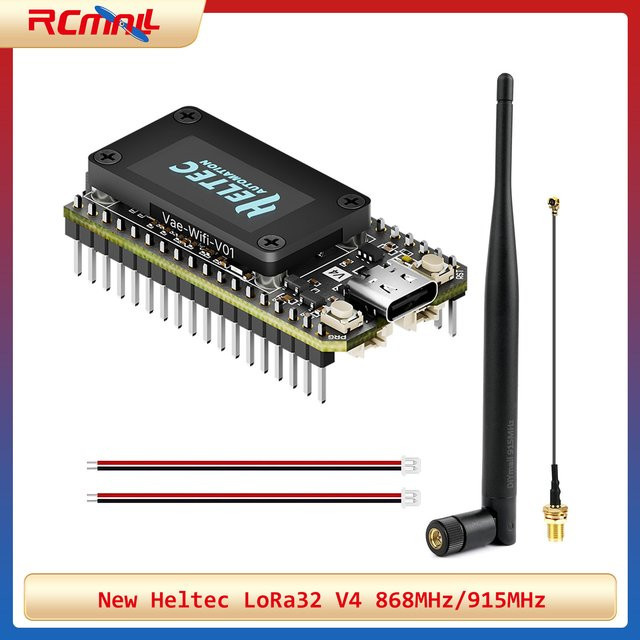 Heltec LoRa32 V4 Meshtastic Dev-Board mit GPS, ESP32, WiFi, Bluetooth und 0,96 Zoll OLED in Schwarz - Bild 1