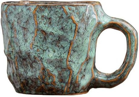 Woxueqing Keramik-Kaffeetasse in Mineralform, Cyanblau, 270 ml - Bild 1