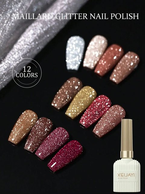 XEIJAYI Gel-Nagellack Diamant-Kollektion, 12 Farben, Holographischer Glitzer - Bild 1