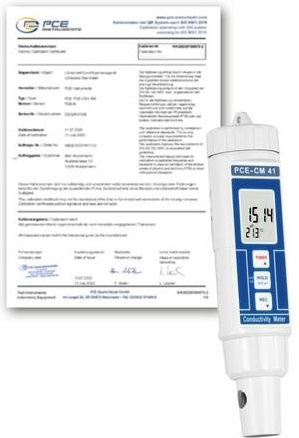PCE Instruments PCE-CM 41-ICA Leitfähigkeits-Messgerät in Weiß für TDS, Leitfähigkeit und Temperatur, ISO kalibriert - Bild 1