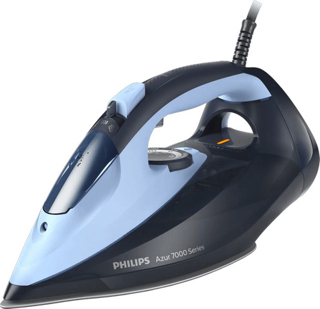 Philips Dampfbügeleisen 7000 Series DST7041/20 in Blau mit 2800 W, SteamGlide-Bügelsohle und Anti-Calc-Funktion