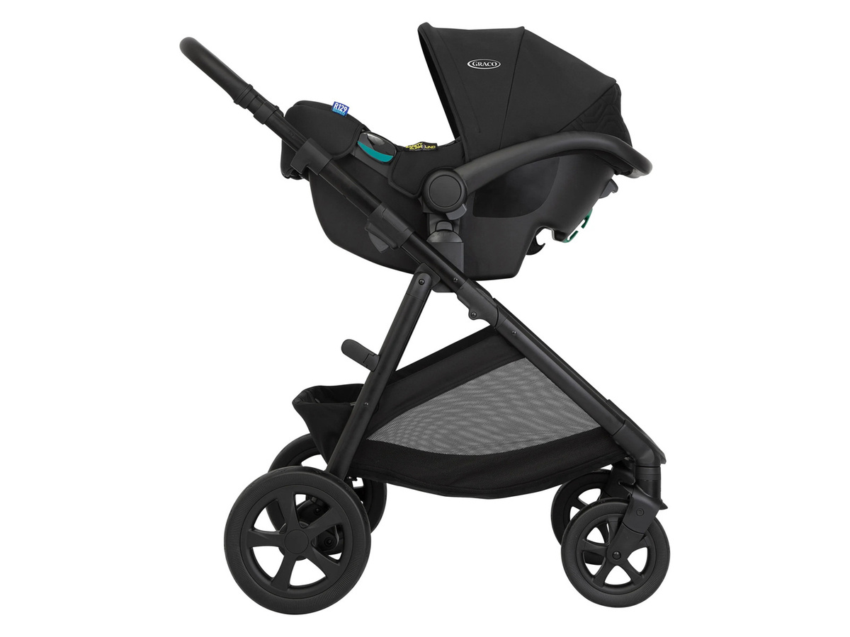 Graco Kinderwagen-Set Near2Me DLX 3in1 in Schwarz mit Babywanne, Sportsitz, Babyschale und Adaptern - Bild 2