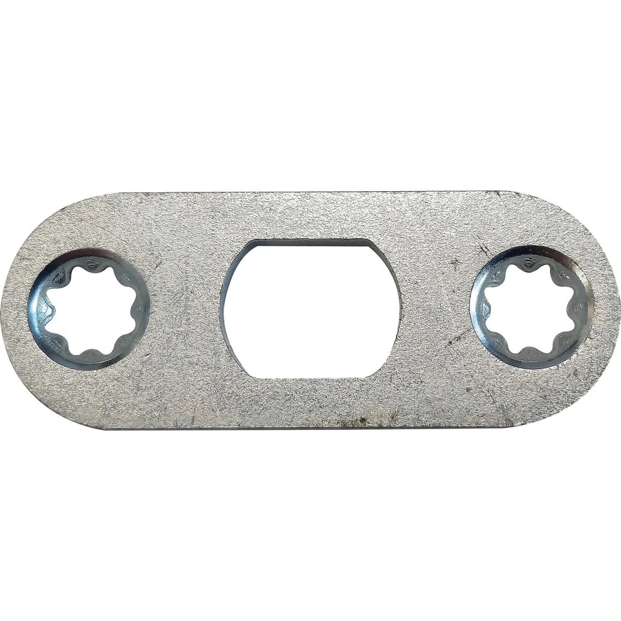 BKS Stammgenschlossblech Rund aus verzinktem Stahl in Silber, B/T/H: 5,2 x 2,0 x 0,3 cm - Bild 2