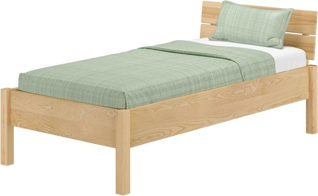 Erst-Holz Einzelbett aus Eschenholz Modell 90, Farbe Hellbraun/Beige, B/T/H: 100 x 200 cm - Bild 1