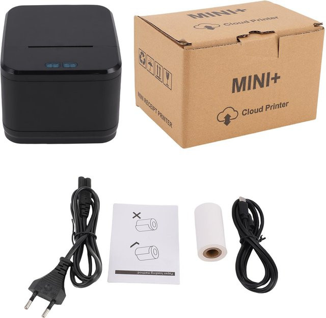 Binchi Outdoor Product Thermodrucker für Kassenbons in Schwarz mit Bluetooth, USB und LAN-Schnittstelle, kompatibel mit Windows, Android und iOS - Bild 1