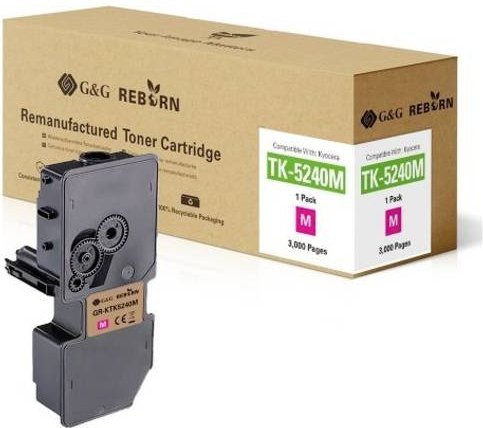 G&G Toner Cartridge Magenta kompatibel mit Kyocera TK-5240M, remanufactured, 3000 Seiten - Bild 1