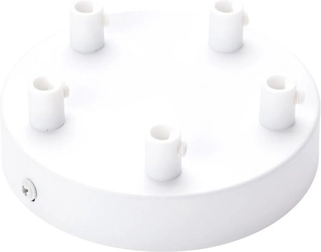 Orion Lightstyle Deckenbaldachin aus Metall in Weiß mit 5 Auslässen und Ø 120 mm - Bild 1