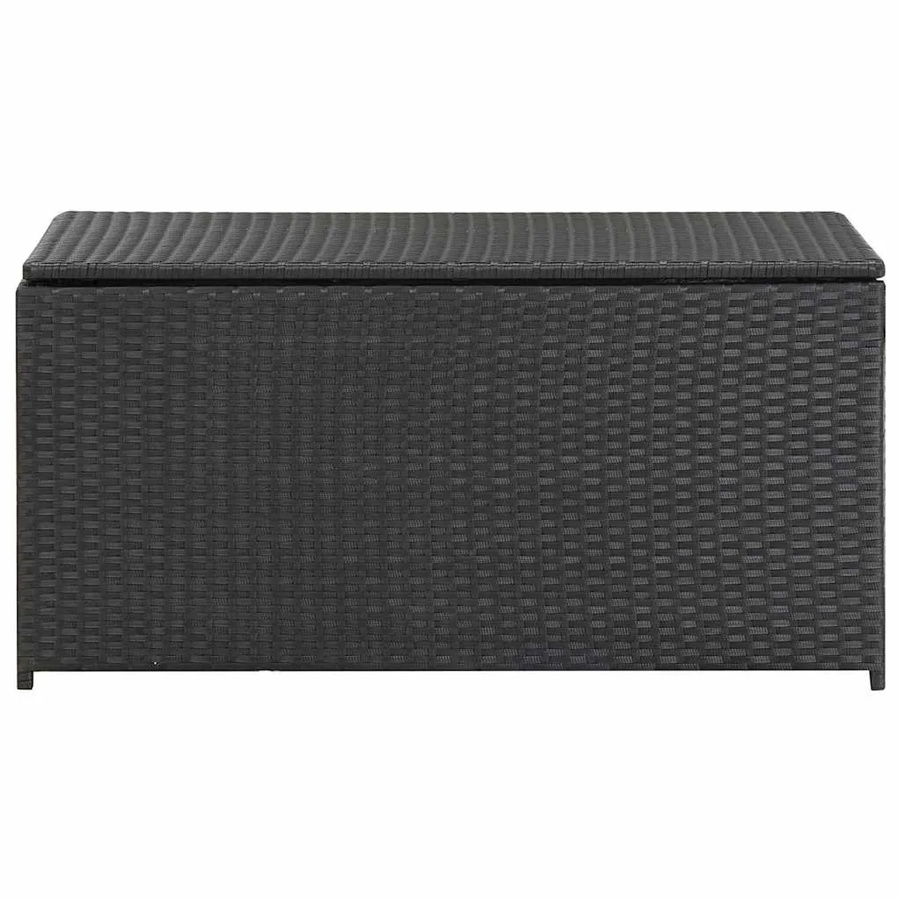 Furnicato Gartenbox aus Poly Rattan in Schwarz, B/T/H: 100 x 50 x 50 cm - Bild 2