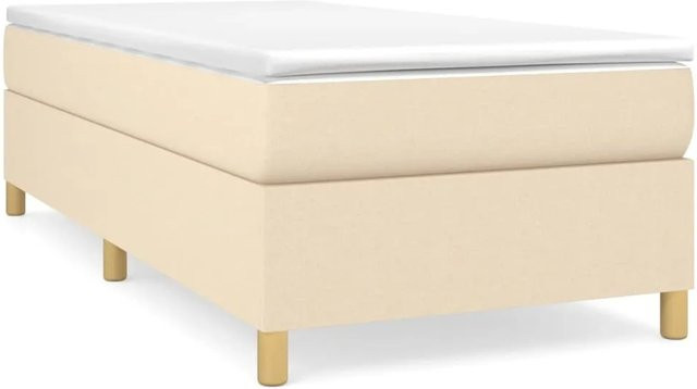 vidaXL Boxspringbett in Beige mit Stoffbezug, B/T: 100 x 200 cm - Bild 1